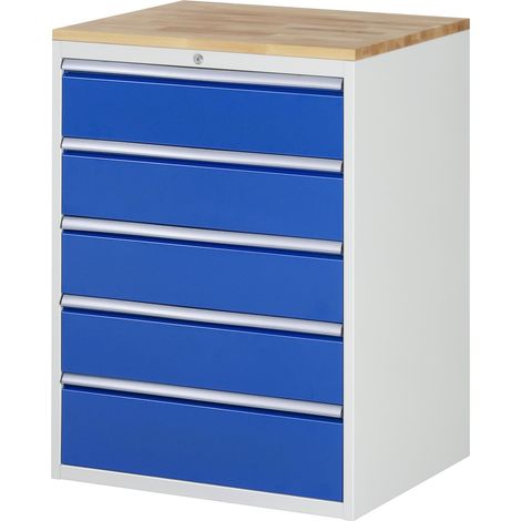 Rau Schubladenschrank Buche-Top und 5 x Schubl.-XL 4x180 1x210mm (1/5)