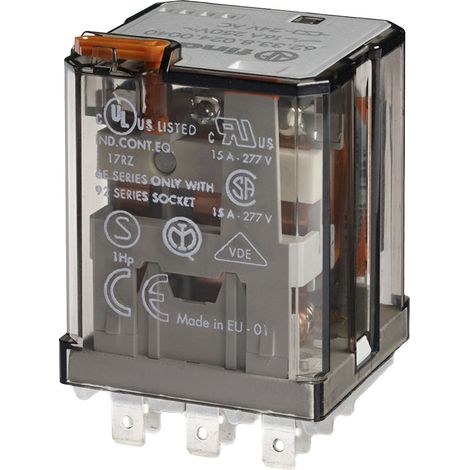Finder 62.33.9.012.4040 Steckrelais 12 V/DC 16 A 3 Wechsler 1 St.