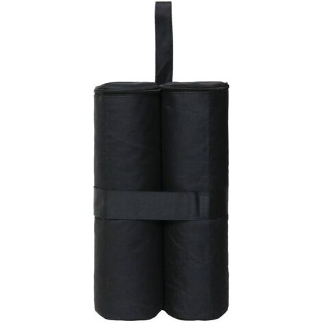 Bolsas de lastre para cenadores y pabellones de jardín – 4 bolsas rellenables de 2 kg cada una – máx. 60 kg – jardín – carpa para fiestas (negra)