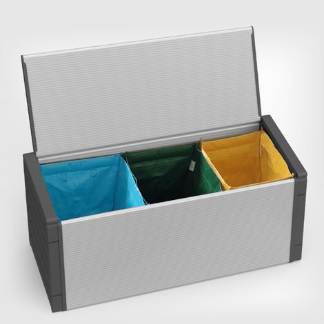 Außenaufbewahrungsbox mit 3 Mülltrennsäcken Clear (1/5)