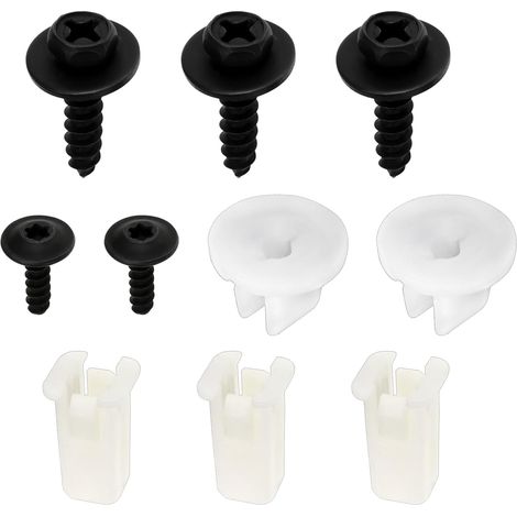 Lot de 10 Clips de Fixation pour Pare-Chocs Avant de Voiture Vis Et Rondelles en Plastique Et Métal de Remplacement Compatible avec MK6 2002-2008 Fiesta ST150 Zetec S (1/5)
