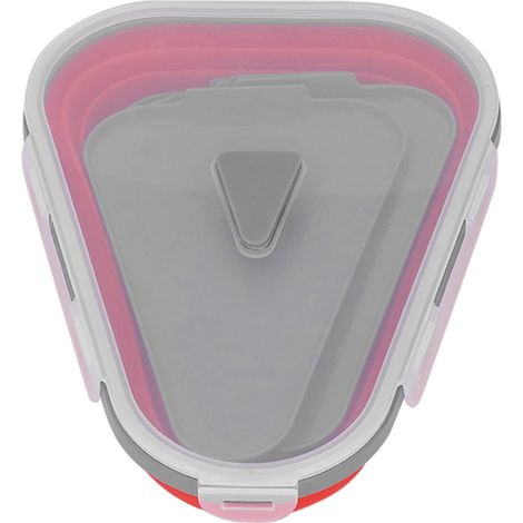 Boîte de rangement pliable pour pizzas, triangulaire, extensible et réutilisable, en silicone, avec 5 séparateurs pour la maison (1/5)