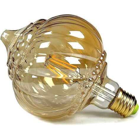 Vintage LED Light Bulbs 4W Warm White 2500 Big Globe Crystal LED Bulb 220/240V Edison Screw E27 Base Specialty Decorative Bulb G125 (Lantern) (1/5)