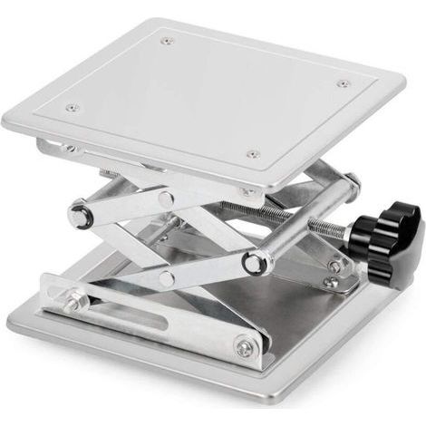 Table élévatrice de laboratoire, plateforme élévatrice, acier inoxydable, 200 x 200 mm, hauteur de levage réglable de 85 à 280 mm, charge maximale 15 kg (1/5)