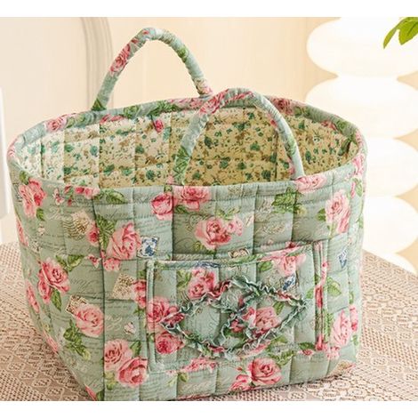 Esta espaciosa cesta de almacenamiento plegable y multifuncional con asa está fabricada con tela gruesa y es adecuada para guardar juguetes. (1/4)