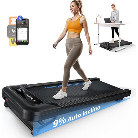 MERACH Treadmills for Home Use, Walking/Running Treadmill with 9% Auto Incline, Magnetic Remote Control, 2.5HP Quiet Brushless Under Desk Treadmills