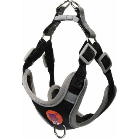Harnais pour chien – Réglable – Réfléchissant – Noir – Taille S – Sécurité et confort (1/5)