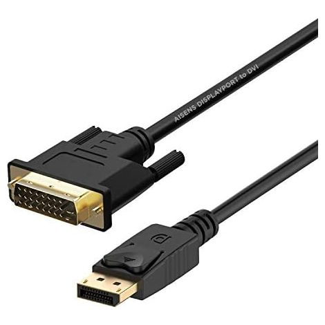 Aisens - Câble de conversion displayport vers dvi, dp/m-dvi/m, noir, 2.0m