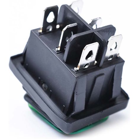 Interrupteur à bascule étanche à verrouillage, 6 broches, 12 V, pour éclairage LED de voiture ou bateau. (1/4)