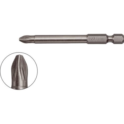Embout de vissage pour vis pozidriv PZ1 longueur de la lame 73 mm (KL22073PZ1)