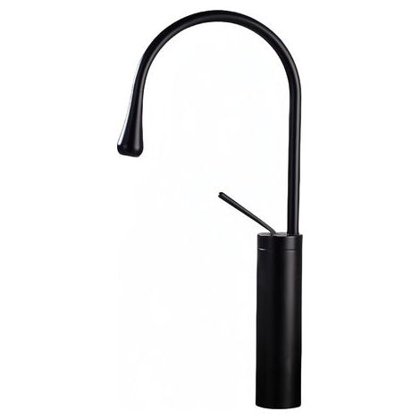 Black waterfall tap – hot and cold water – tall, corrosion-resistant (water supply hose not included) (1/4)
