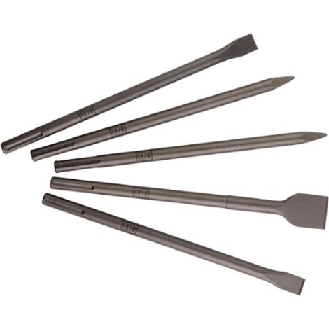Cincel  SDS-max  5 piezas  2 Puntas/2 Planos/1 Ancho  Metabo