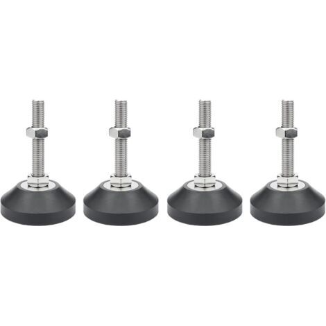 Pieds de nivellement pour Meubles, 4 pcs M10 Pieds de réglage de la Hauteur pour Tables, chaises, canapés, établis, commodes, bancs, armoires(D40×M10×50) (1/5)