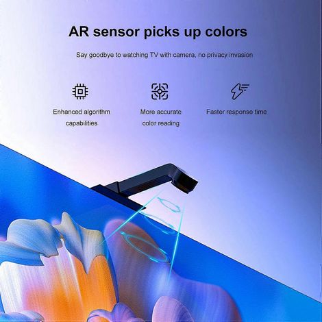 TV-synchronisierter RGB-Phantom-LED-Lichtstreifen für Umgebungslicht, steuerbar per App/Fernbedienung, kürzbar, 1