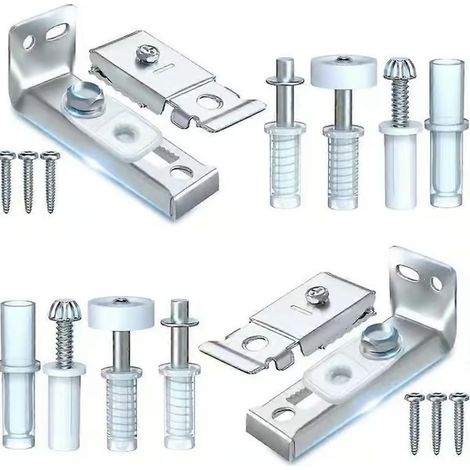 Kit de quincaillerie pour porte coulissante pliante kit de réparation pour porte coulissante sur rail de 61 cm (24 po) de large comprend les supports supérieur et inférieur. (1/4)