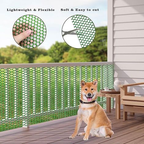 Black Plastic Mesh Fence, 5m x 40cm, Versatile Tree Protection Netting, Fence for Cats, Dogs, Rabbits and Plants (1/4)
