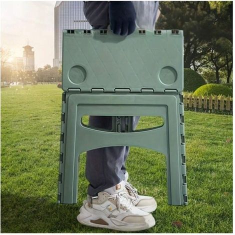 Chaise pliante portable d'extérieur monobloc, chaise pliante de camping pique-nique barbecue, chaise en plastique pour la maison, chaise de bureau d'extérieur (1/4)
