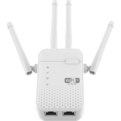 Amplificateur de signal WiFi GREEN LYCA, 300 Mbps 2,4 GHz, 4 antennes - Blanc (1/5)