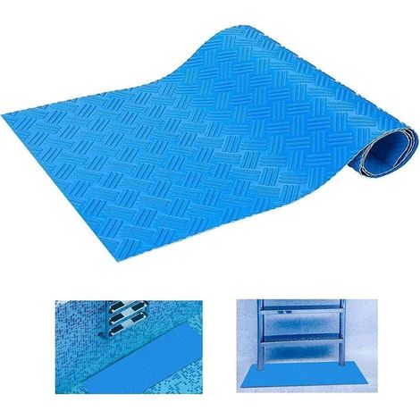 Schwimmbadleitermatte, rutschfeste Schwimmbadstufenmatte, strukturierte rutschfeste Schwimmbadleitermatte, Schwimmbadzubehör (Polnisches Muster 90x40cm) (1/5)