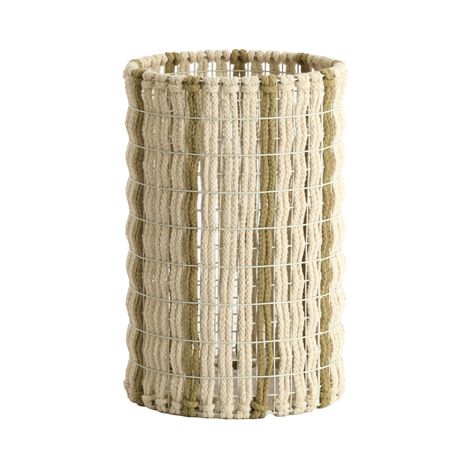 Pantalla de lámpara - verde - Simbelin - textil - Ø 21cm - E27 - (1/4)