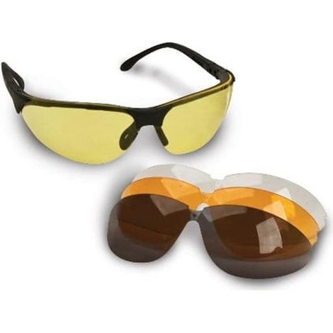 Lunettes de sport Walker avec 4 verres interchangeables - Transparent/Ambre/Jaune/Gris fumé Taille unique Transparent Ambre Jaune Gris fumé (1/5)