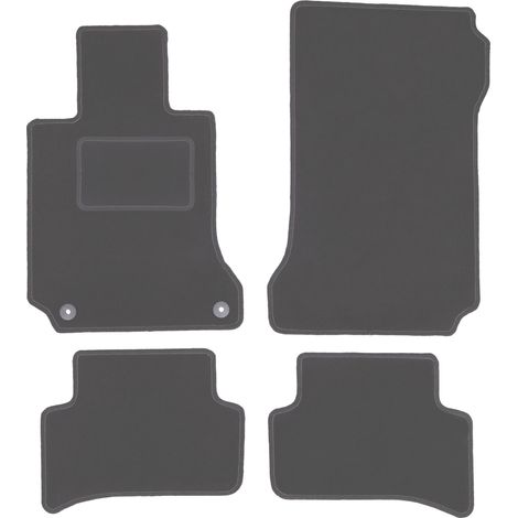 Tappetini auto in velluto grafite per: Mercedes C W204 berlina, station wagon, coupé (2007-2014) (1/5)
