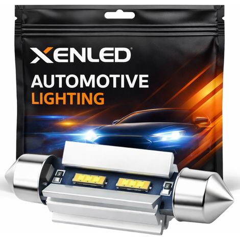 1x Navette LED Blanche XENLED CANBUS ULTRA 6000K 500Lms 12V C10W (1/5)