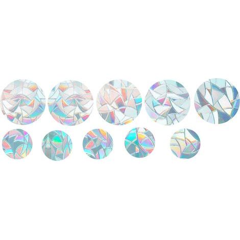 1 Elektrostatische Paste, klebstofffreie PVC-Folie, Regenbogenprisma, Vogelabwehr, für Schiebefenster (1/5)