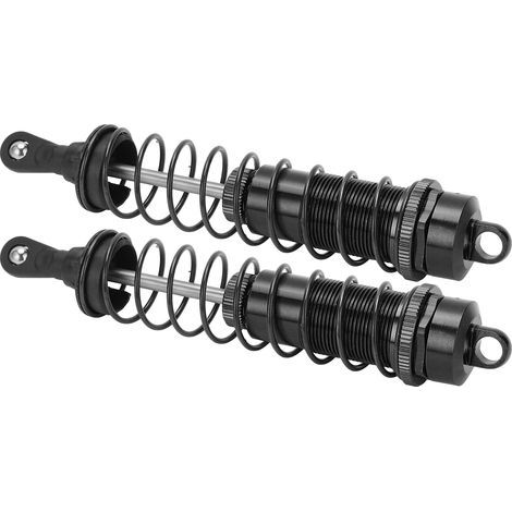 Lot de 2 amortisseurs réglables à bain d'huile de 140 mm pour voiture RC TRAXXAS SLASH 2WD (échelle 1/8), noir (1/5)