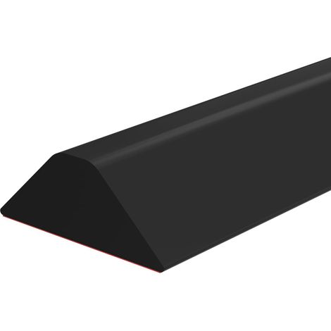 Faltbarer Badezimmer-Wasserstopper, Hochwassersperre, Gummi-Wasserdamm, Nassraum-Bodenbarriere, Duschschwelle, Wasserschutz (Farbe: Schwarz, Größe: 1 m)