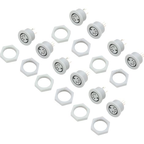 Ensemble de 10 Douilles 5 Broches avec Écrous pour Appareil TENS et Électrothérapie (1/5)