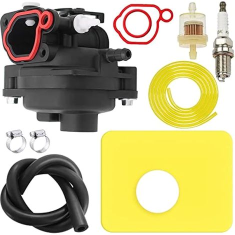799583 593261 carburateur pour Briggs & Stratton 591160 595656 591979 300E 450E 500E 550EX 125cc 140cc 08P502 09P602 Series Pièces de Moteur de Tondeuse à Gazon, avec Bougie d'allumage (1/5)