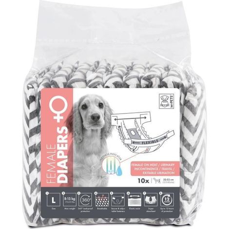 M PETS Hundewindeln Größe L Schutz 12h
