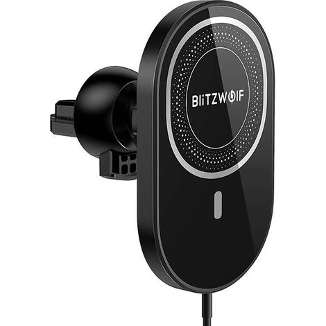 BlitzWolf BW-CW4 15W Kabelloses Laden KFZ-Handyhalterung Smartphonehalterung fürs Auto Schwarz (1/5)