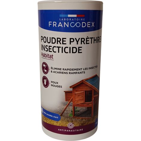 Poudre insecticide pyrèthre Habitat 500g basse-cour - Francodex