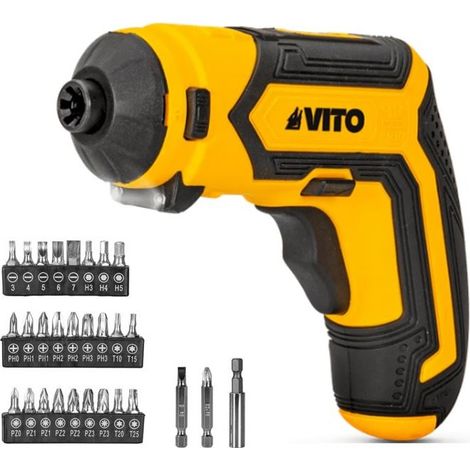 Mini Visseuse 4V Outil Multifonctions Articulé Batterie Lithium 1.5 Ah Rechargeable 40 accessoires VITO (1/5)