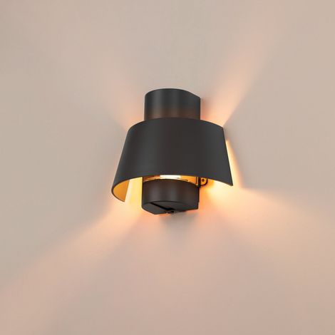 [GEBRAUCHT] B-Ware Slv Wandlampe Leuchte Photoni Wandbeleuchtung Schwarz Aluminium Breite 25 Cm