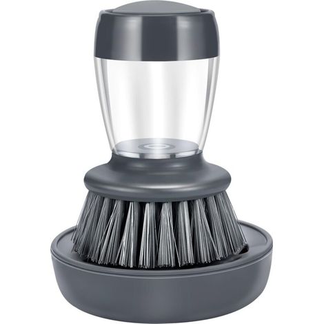 Brosse à savon - Brosse de cuisine avec distributeur intégré - Support inclus - Pour évier et plans de travail - 1 pièce (1/5)