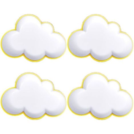 Veilleuse Bébé Prise Électrique, Lot de 4 Nuages Murale avec Capteur Crépusculaire, Lampe de Nuit à Brancher pour Allaitement, Éclairage Décoratif pour Chambre d'Enfant, Veilleus Nomade (1/5)