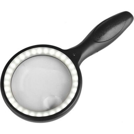 Loupe, Loupe Magnifying Glass 30X 60X The Magnifying Glass with 33 LED Lights LED Magnifying Glass Magnifying Glass in English - Mega Reading Magnifier A USB Rechargeable Reading Magnifier for Seniors (1/5)