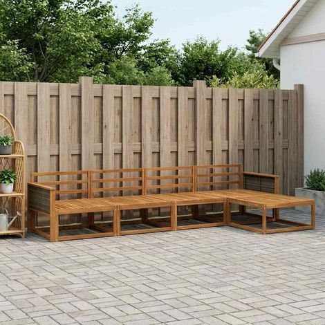 vidaXL Outdoor Sofa Set 5 pcs Natural Solid Acacia Wood (1/5)