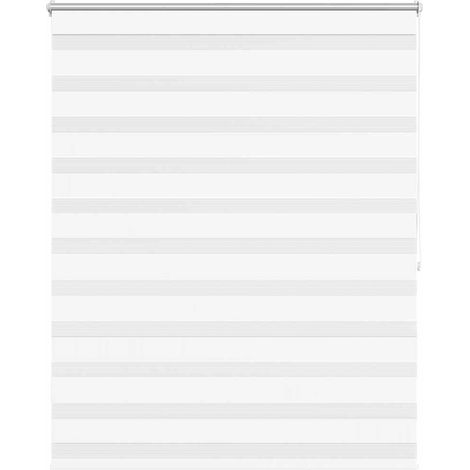 vidaXL Zebra blind 120,9x175 cm Fabric Width 116,7 cm white
