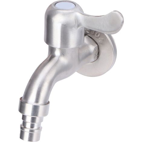 G1/2 Wand-Gartenarmatur, gebürstetes Messing, Außenwaschbecken, verlängerter Wasserhahn für Pool- und Bodenreinigung (1/5)