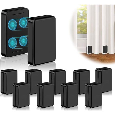 20PCS Contrepoids magnétiques pour rideaux d'extérieur, pinces à rideaux,étanches et résistants au vent, pour nappes, rideaux de douche,tentes (1/5)
