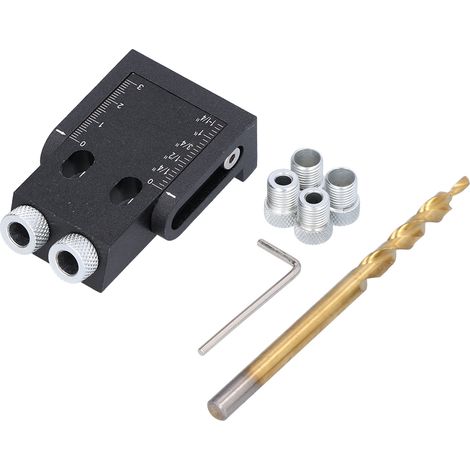 Kit 39 pièces Gabarit de poche 15° Guide perçage oblique Angle perceuse Localisateur de trous Noir (1/5)