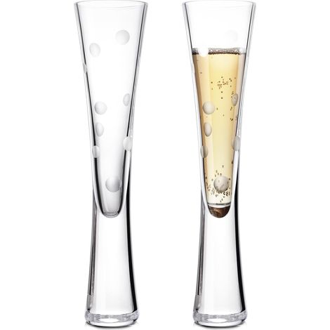 Coupes à champagne élégantes en verre transparent 145 ml