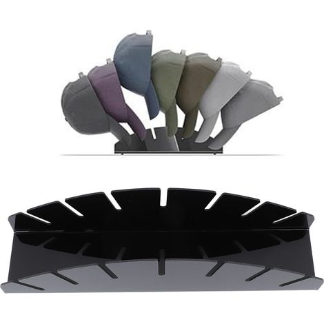 Porte-chapeaux acrylique 2 pièces pour casquettes baseball - Support organisateur de chapeaux sans montage, 32,5 cm noir (1/5)