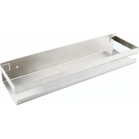 Stainless Steel Shower Shelf 40cm Wall-Mounted Bathroom Shelf Storage Rack (1/5)