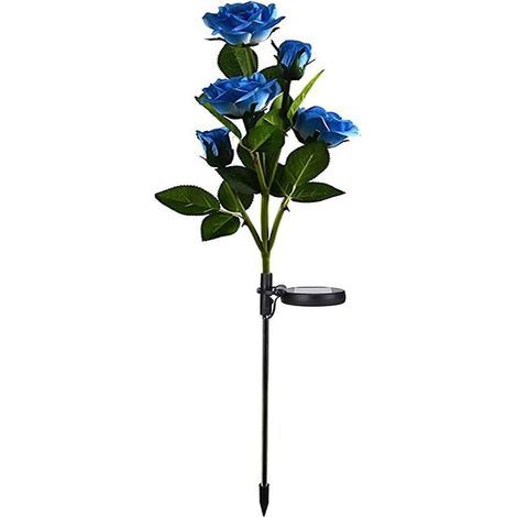 Lampes solaires pour rosiers avec un design floral amélioré et un grand panneau solaire, décoration extérieure étanche pour jardin, pelouse, terrasse (1/5)