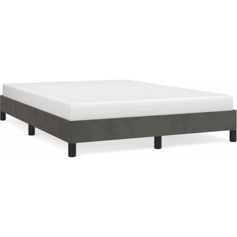 Maison Exclusive - Bettgestell ohne Matratze Dunkelgrau 140x200 c (1/5)